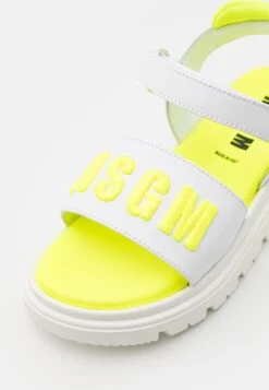 MSGM Unisex - Sandalias - White/Yellow 13 MSGM Unisex - Sandalias - White/Yellow -tienda de zapatos 02520e02bb9849cd84abe43e523bb466