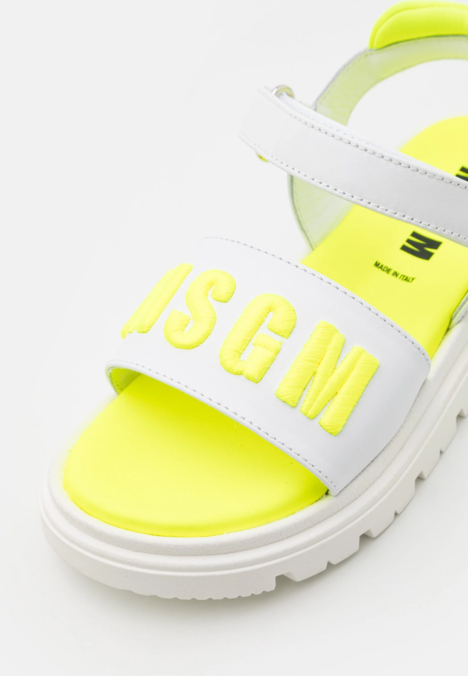 MSGM Unisex - Sandalias - White/Yellow 8 MSGM Unisex - Sandalias - White/Yellow - Imagen 6