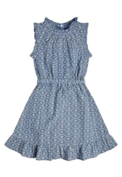 Guess Mit Broderie Anglaise - Vestido Informal - Blau