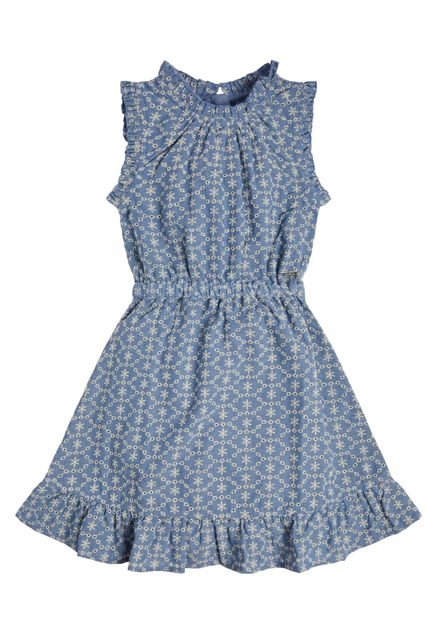 Guess Mit Broderie Anglaise - Vestido Informal - Blau 3 Guess Mit Broderie Anglaise - Vestido Informal - Blau