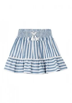 Mayoral Fluide À Rayures - Falda Acampanada - Bleu