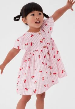 Next Fruit Print Gingham Standard - Vestido Informal - Pink -tienda de zapatos 20090216d9054cec82019de41f1268c0