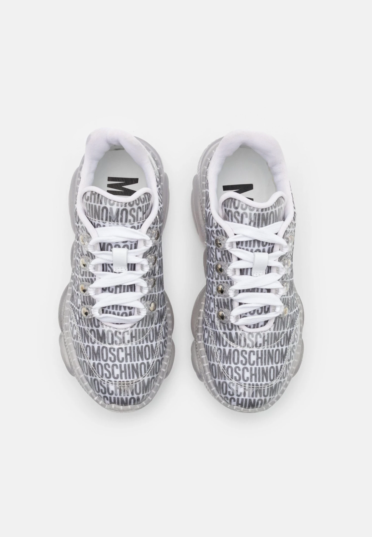 MOSCHINO Unisex - Zapatillas - White/Black 6 MOSCHINO Unisex - Zapatillas - White/Black - Imagen 4