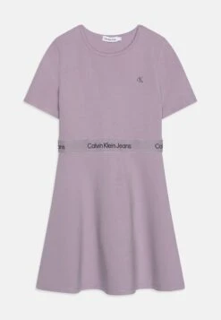 Calvin Klein Jeans Punto Tape Dress - Vestido Ligero - Lavender Aura