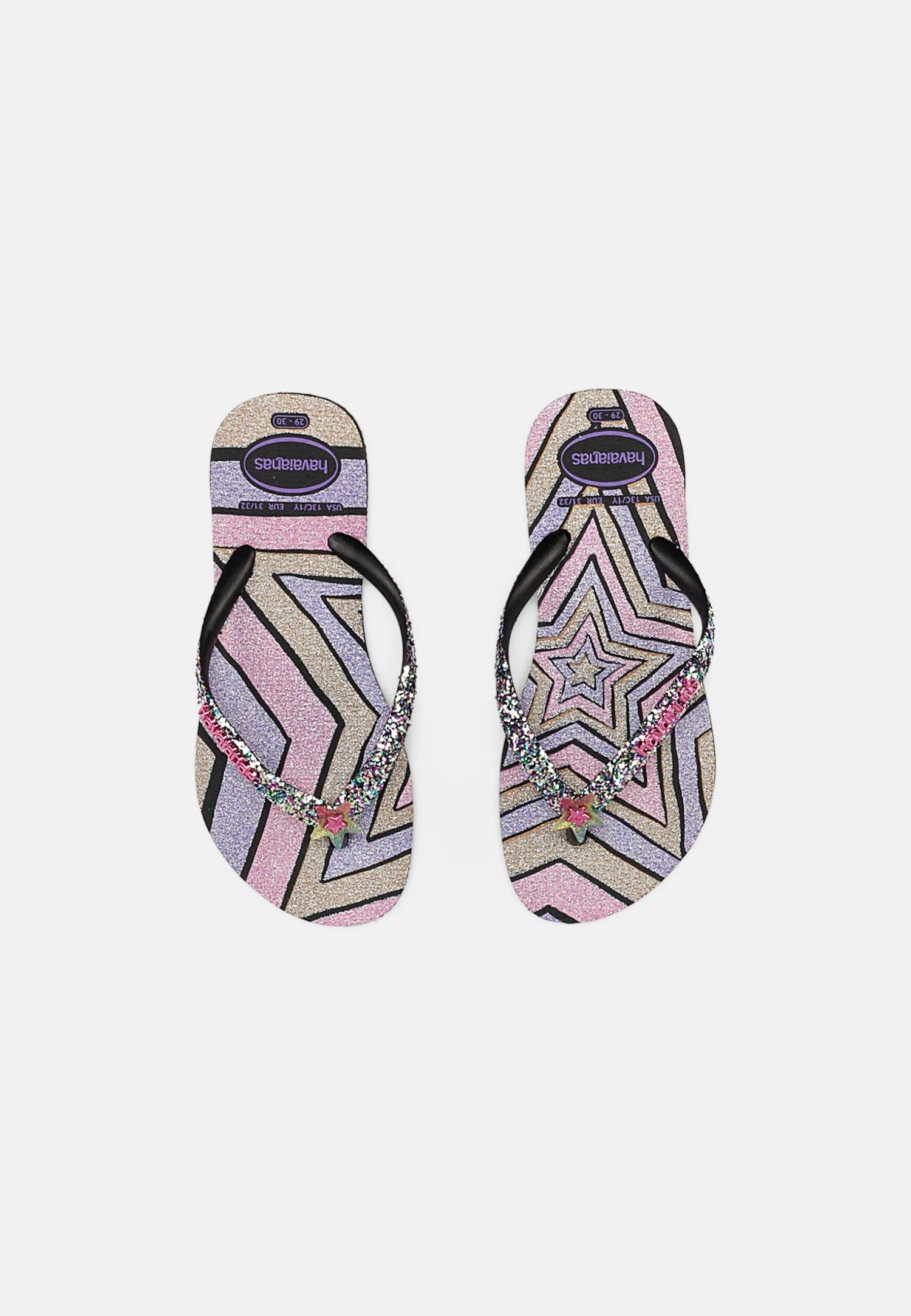 Havaianas Kids Slim Fit Glitter Trendy - Chanclas De Dedo - Black 3 Havaianas Kids Slim Fit Glitter Trendy - Chanclas De Dedo - Black