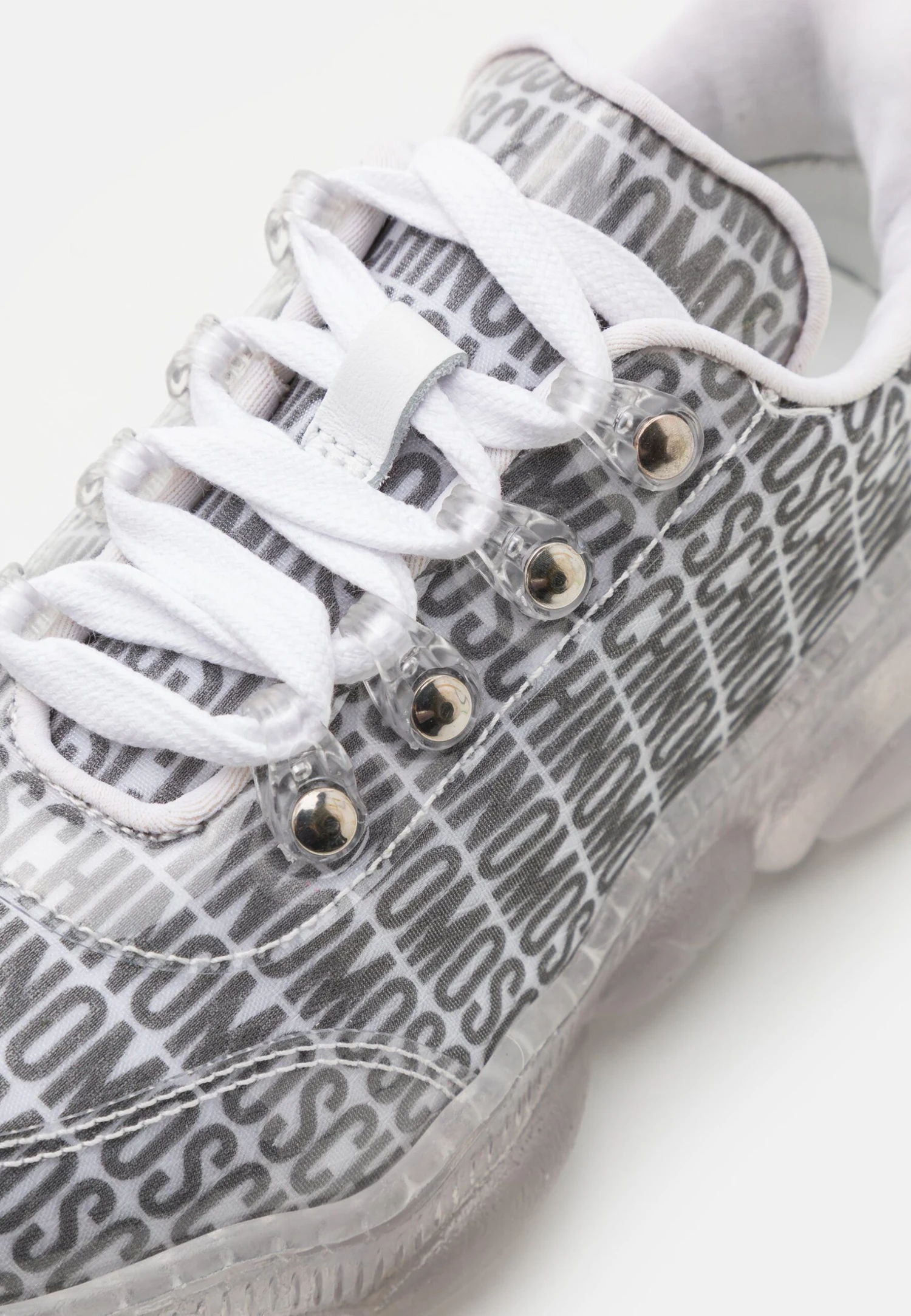 MOSCHINO Unisex - Zapatillas - White/Black 8 MOSCHINO Unisex - Zapatillas - White/Black - Imagen 6