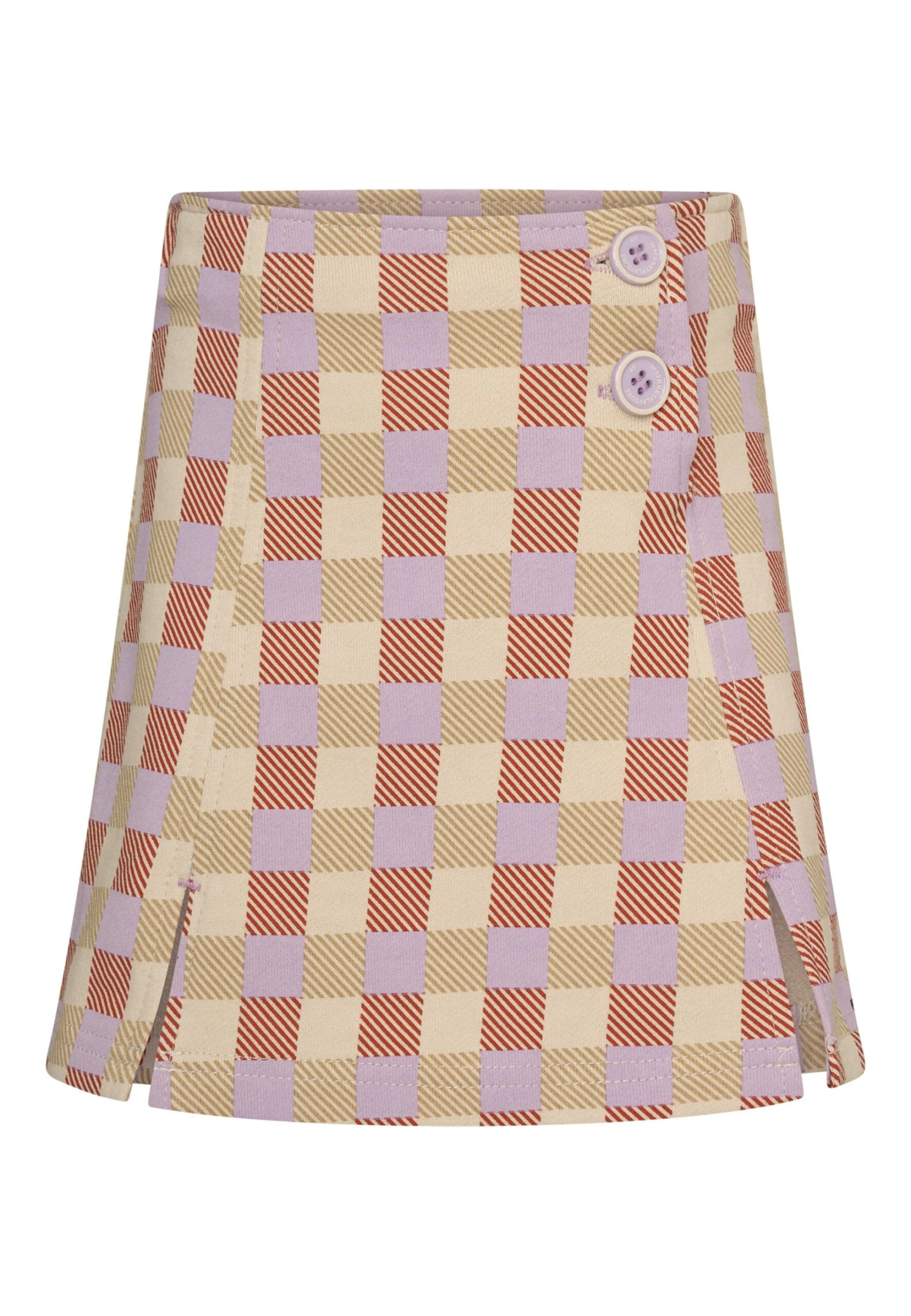 Another Day With Checkered Pattern - Falda Acampanada - Sand 3 Another Day With Checkered Pattern - Falda Acampanada - Sand