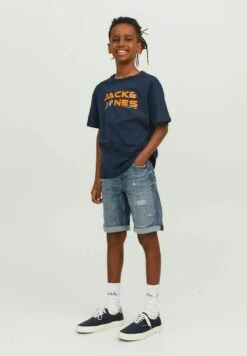 Jack & Jones Junior Rick Icon Ge- Shorts Vaqueros - Blue Denim