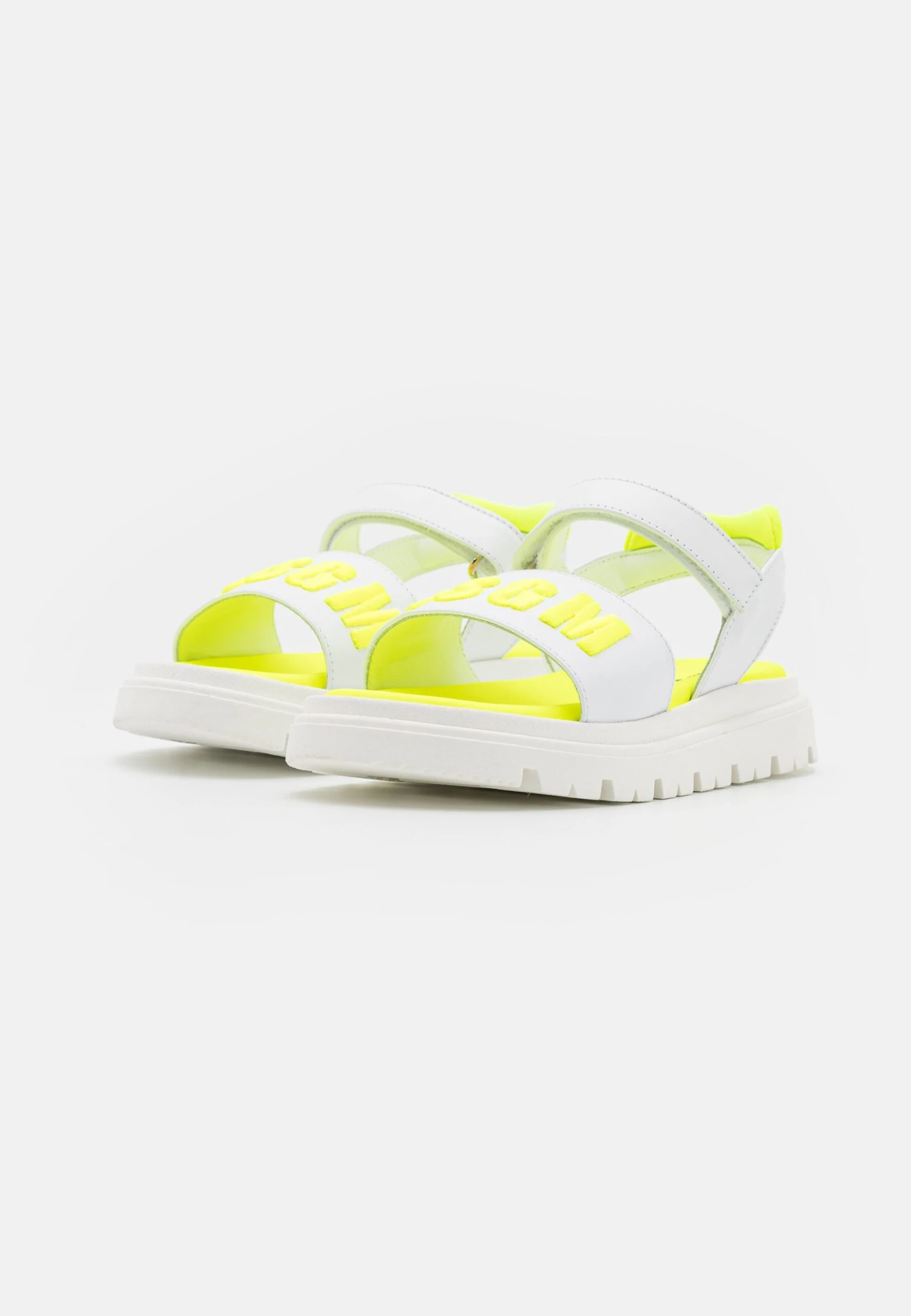 MSGM Unisex - Sandalias - White/Yellow 4 MSGM Unisex - Sandalias - White/Yellow - Imagen 2