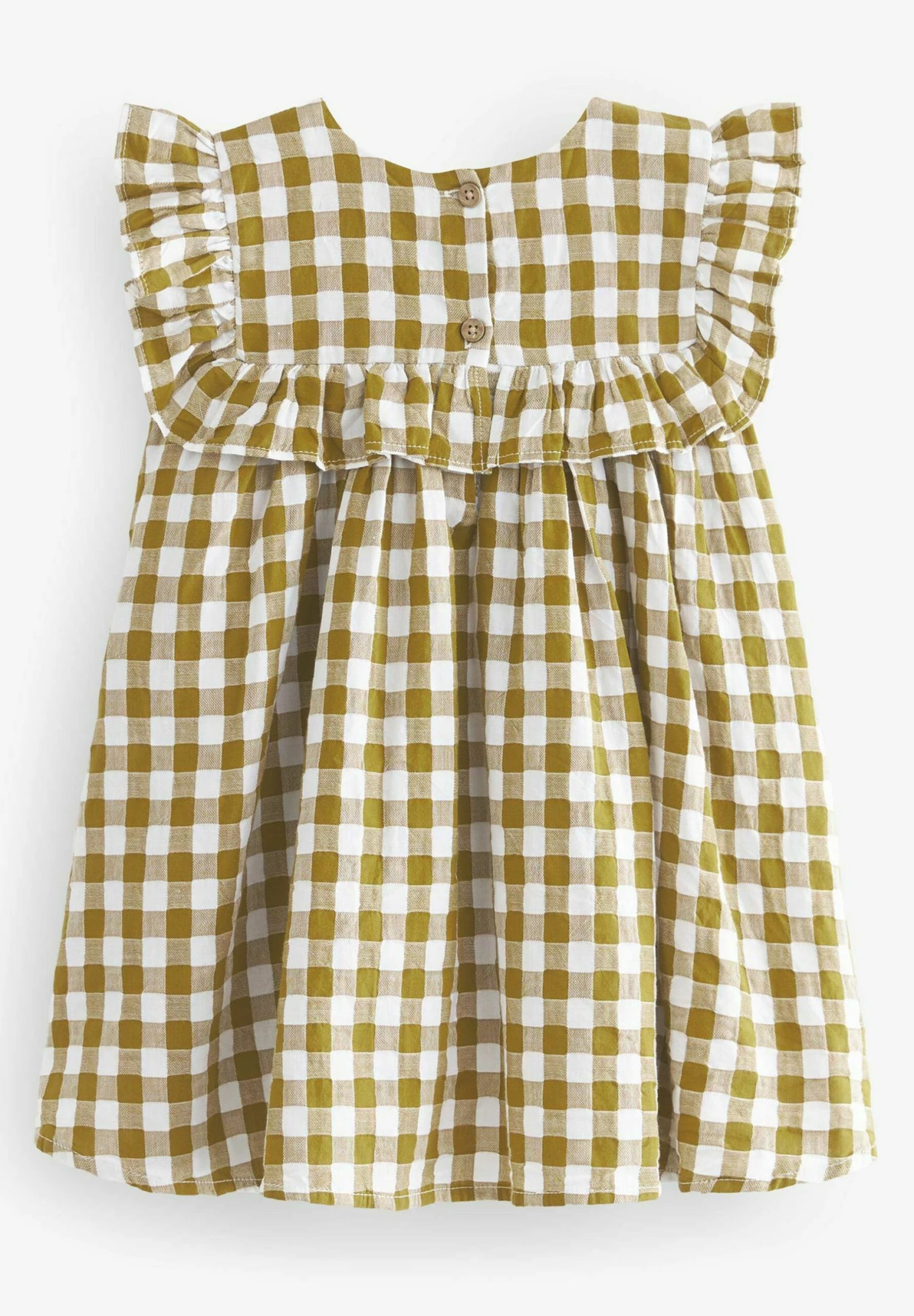 Next Frill Detail Standard - Vestido Informal - Olive Green Gingham 7 Next Frill Detail Standard - Vestido Informal - Olive Green Gingham - Imagen 5