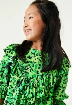 Next Printed Ruffle Detail Standard - Vestido Informal - Green -tienda de zapatos 45390e5dccec47b4858b79a6ef2683bf