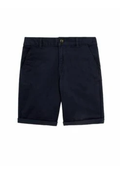 Marks & Spencer Cotton Rich Chino - Shorts - Navy