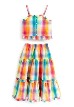 Next Set- Top - Rainbow Check