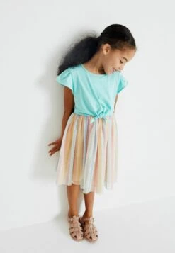 Next Vestido Informal - Teal Blue Rainbow