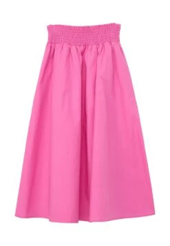 S.Oliver Popeline Mit Smock-Part - Falda Acampanada - Pink