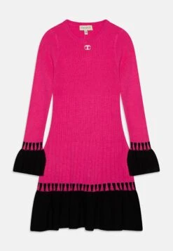 TWINSET Dress - Vestido De Punto - Pink/Nero