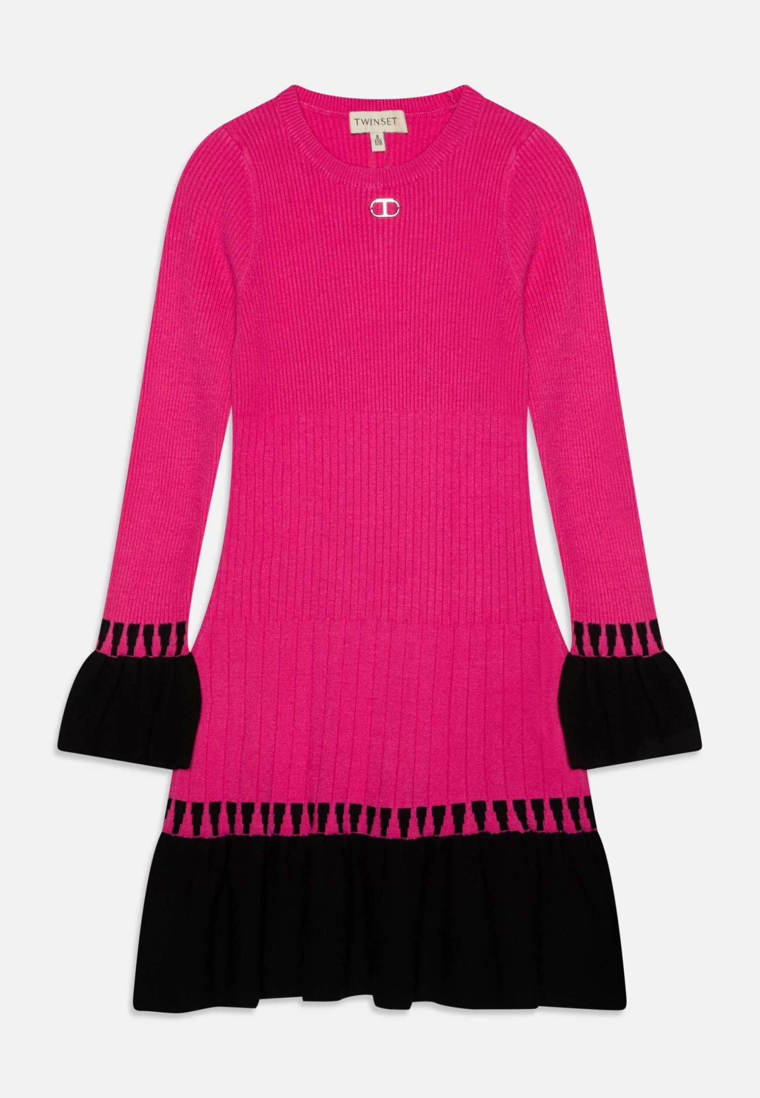 TWINSET Dress - Vestido De Punto - Pink/Nero 3 TWINSET Dress - Vestido De Punto - Pink/Nero