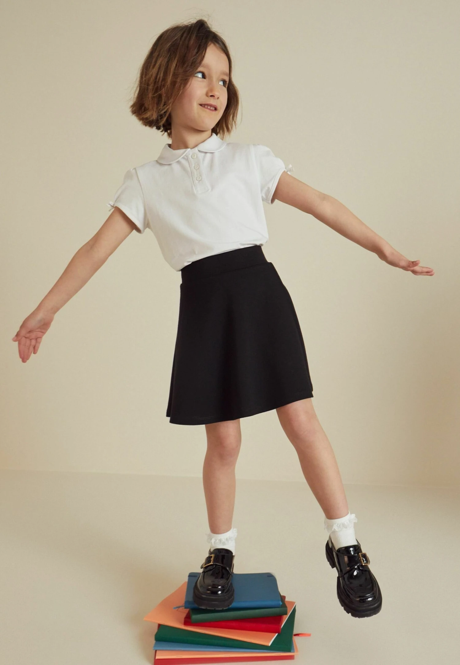 Next Stretch Pull-On School Skater Standard - Falda Acampanada - Black 6 Next Stretch Pull-On School Skater Standard - Falda Acampanada - Black - Imagen 4