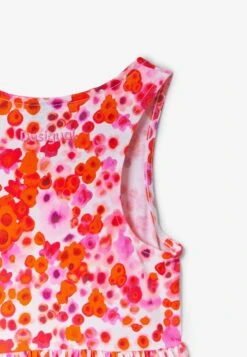 Desigual Floral- Vestido Informal - Red -tienda de zapatos 6ec6f93249bb42c5addf636afa3509b5