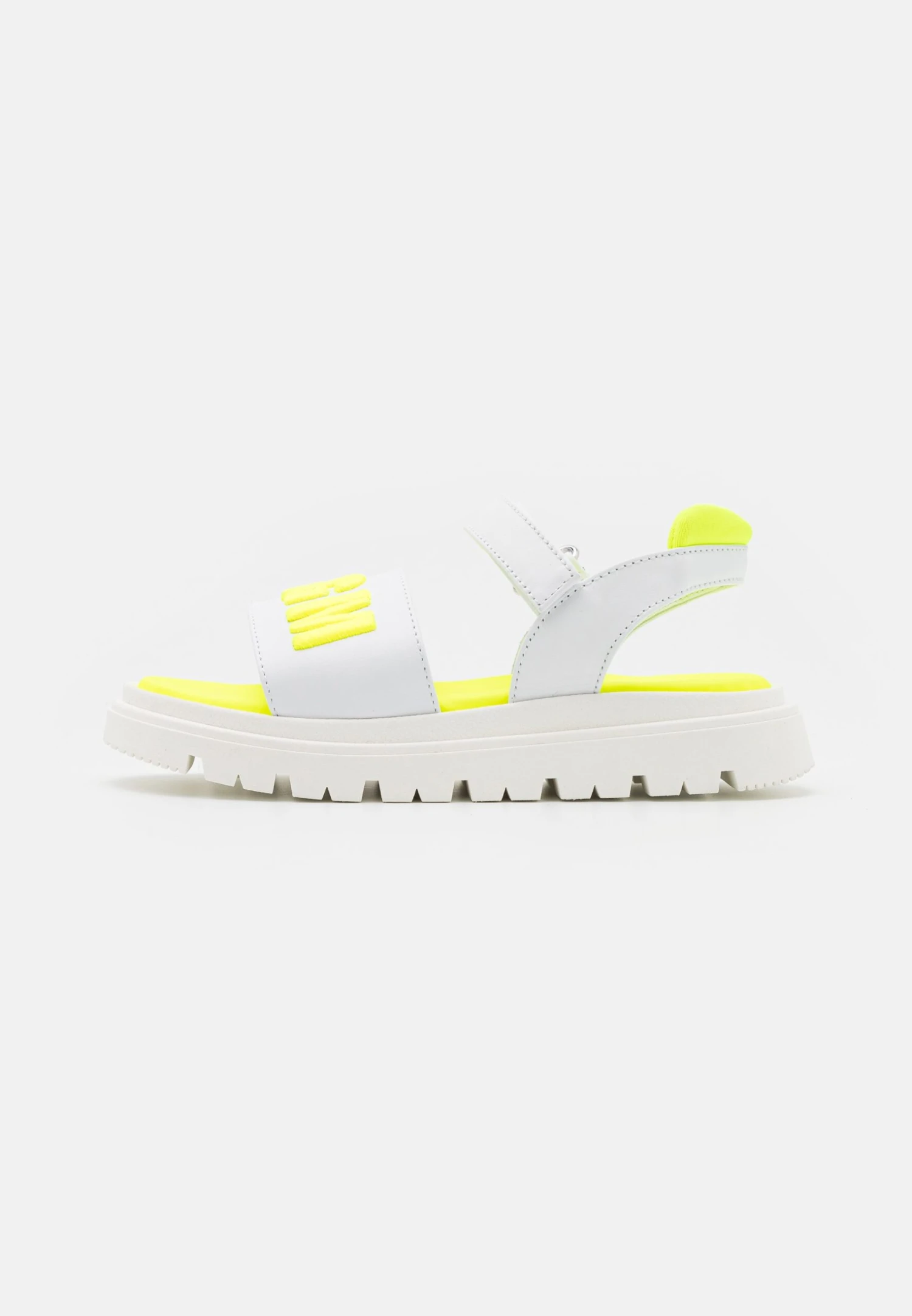MSGM Unisex - Sandalias - White/Yellow 3 MSGM Unisex - Sandalias - White/Yellow