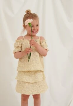 Smock- Falda Acampanada - Flower Light Yellow Print -tienda de zapatos 7bb79399756941ccb701e00eafda91ac