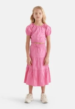 Poplin Rok Roze - Falda Acampanada - Pink