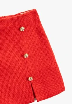 Koton Tweed Decorative Button Detail.. - Falda Acampanada - Red -tienda de zapatos 8573efde4b5c4b8e92cf14a1b326b5d0