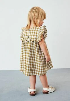 Next Frill Detail Standard - Vestido Informal - Olive Green Gingham 10 Next Frill Detail Standard - Vestido Informal - Olive Green Gingham -tienda de zapatos 8ca416cc8be24a83a0ac6166603c8fd2