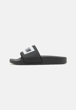 MSGM Unisex - Sandalias Planas - Black/White