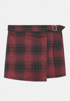 Abercrombie & Fitch Pleated Wrap Skort - Minifalda - Red