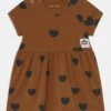 Mini Rodini Basic Hearts Dress - Vestido Ligero - Brown