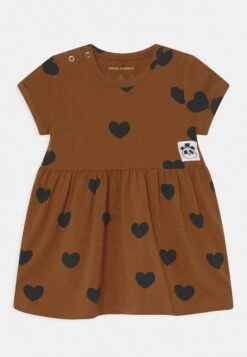 Mini Rodini Basic Hearts Dress - Vestido Ligero - Brown