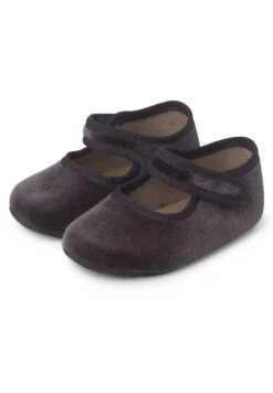 Merceditas Terciopelo Adherente - Zapatos Con Cierre Adhesivo - Gris -tienda de zapatos 9c0974acaee5405a9a4488ea3e4f684e