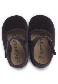 Merceditas Terciopelo Adherente - Zapatos Con Cierre Adhesivo - Gris -tienda de zapatos a62d7a1144b74e80bbb9d9b795619d30