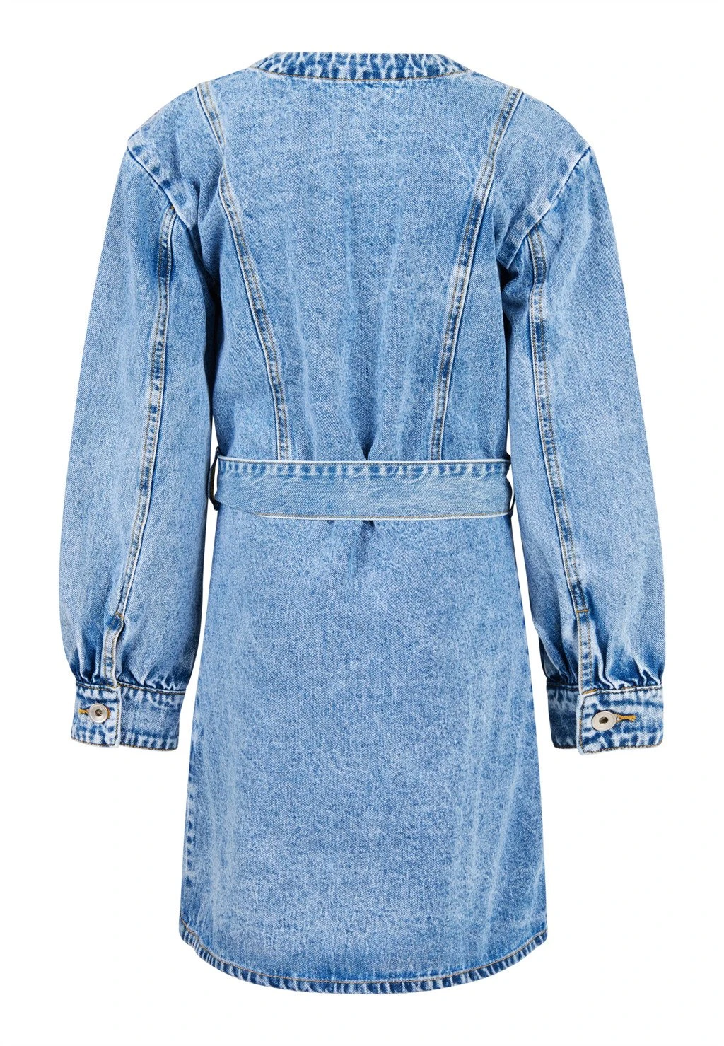Wrap Jurk Bleached - Vestido Vaquero - Blue Denim 5 Wrap Jurk Bleached - Vestido Vaquero - Blue Denim - Imagen 3
