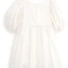 Next Puff Sleeve Taffeta - Vestido Informal - Offwhite -tienda de zapatos acc3488db4c149ab92a73f45de2fb092