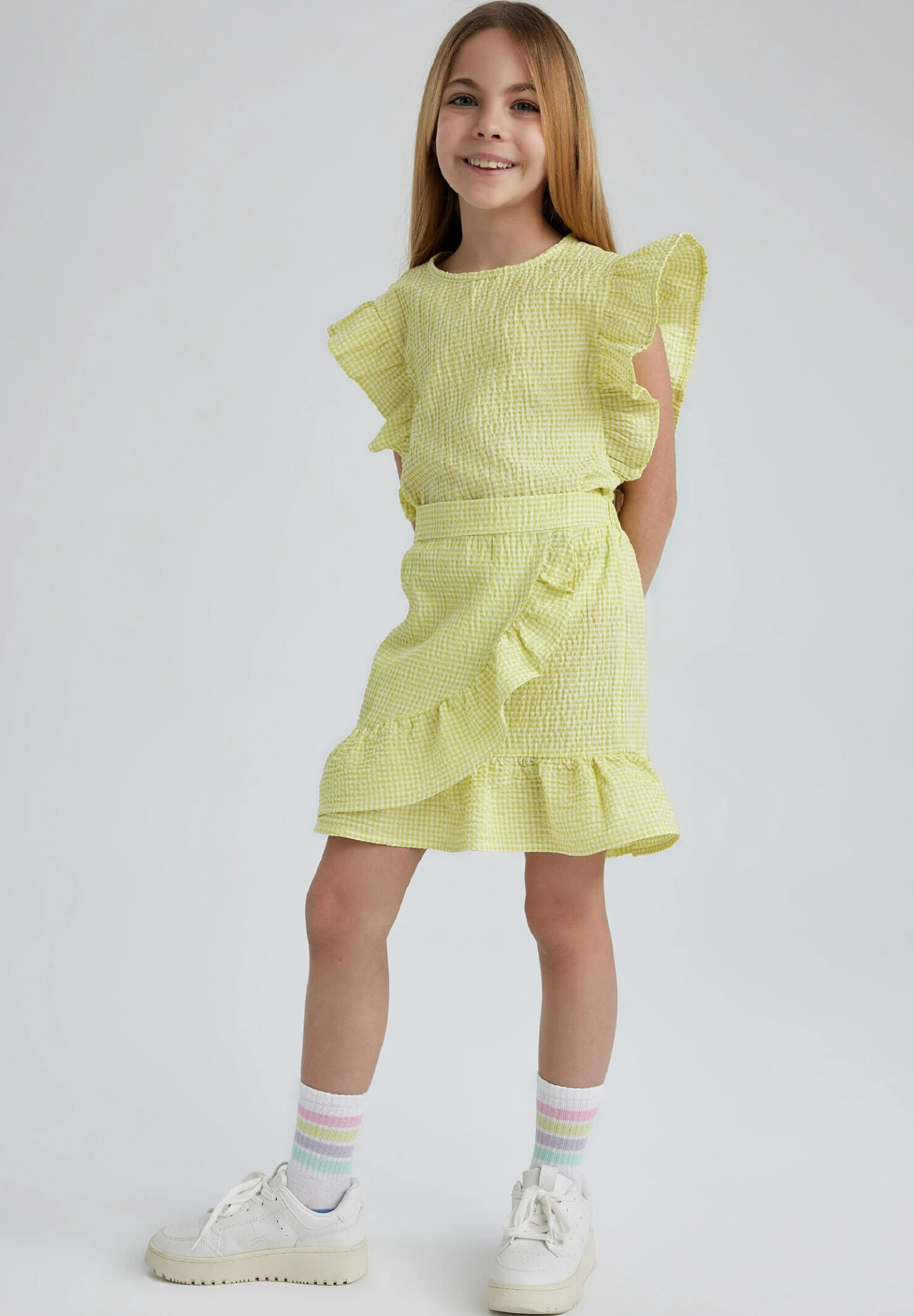 DeFacto Falda Cruzada - Yellow 5 DeFacto Falda Cruzada - Yellow - Imagen 3