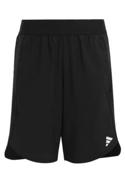 Adidas Sportswear Training Aeroready- Shorts - Black Silver Metallic Grey Three