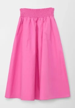 S.Oliver Popeline Mit Smock-Part - Falda Acampanada - Pink -tienda de zapatos d07e491319fb41f38f831595b66f0334