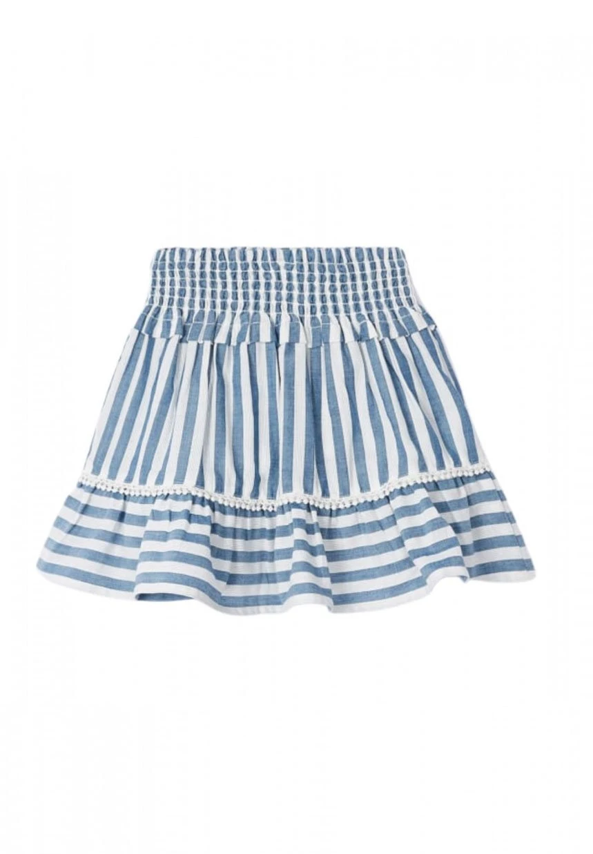 Mayoral Fluide À Rayures - Falda Acampanada - Bleu 4 Mayoral Fluide À Rayures - Falda Acampanada - Bleu - Imagen 2