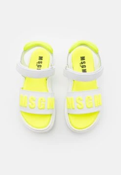 MSGM Unisex - Sandalias - White/Yellow 11 MSGM Unisex - Sandalias - White/Yellow -tienda de zapatos df872a60748545eaa60a337e125d9c23