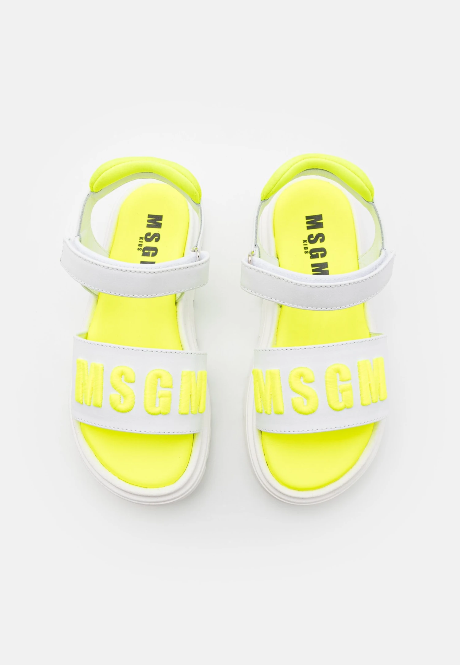 MSGM Unisex - Sandalias - White/Yellow 6 MSGM Unisex - Sandalias - White/Yellow - Imagen 4