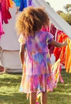 Next Tiered Tulle - Vestido De Cóctel - Pink Purple Rainbow Sparkle -tienda de zapatos ea4676cfc8be430eb14a5be9d4817540