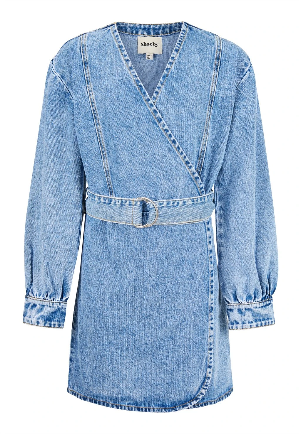 Wrap Jurk Bleached - Vestido Vaquero - Blue Denim 4 Wrap Jurk Bleached - Vestido Vaquero - Blue Denim - Imagen 2