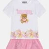 MOSCHINO Baby Skirt Set - Camiseta Estampada - White + Rosa -tienda de zapatos f4a408650f7a4377ada418b05cb23c06